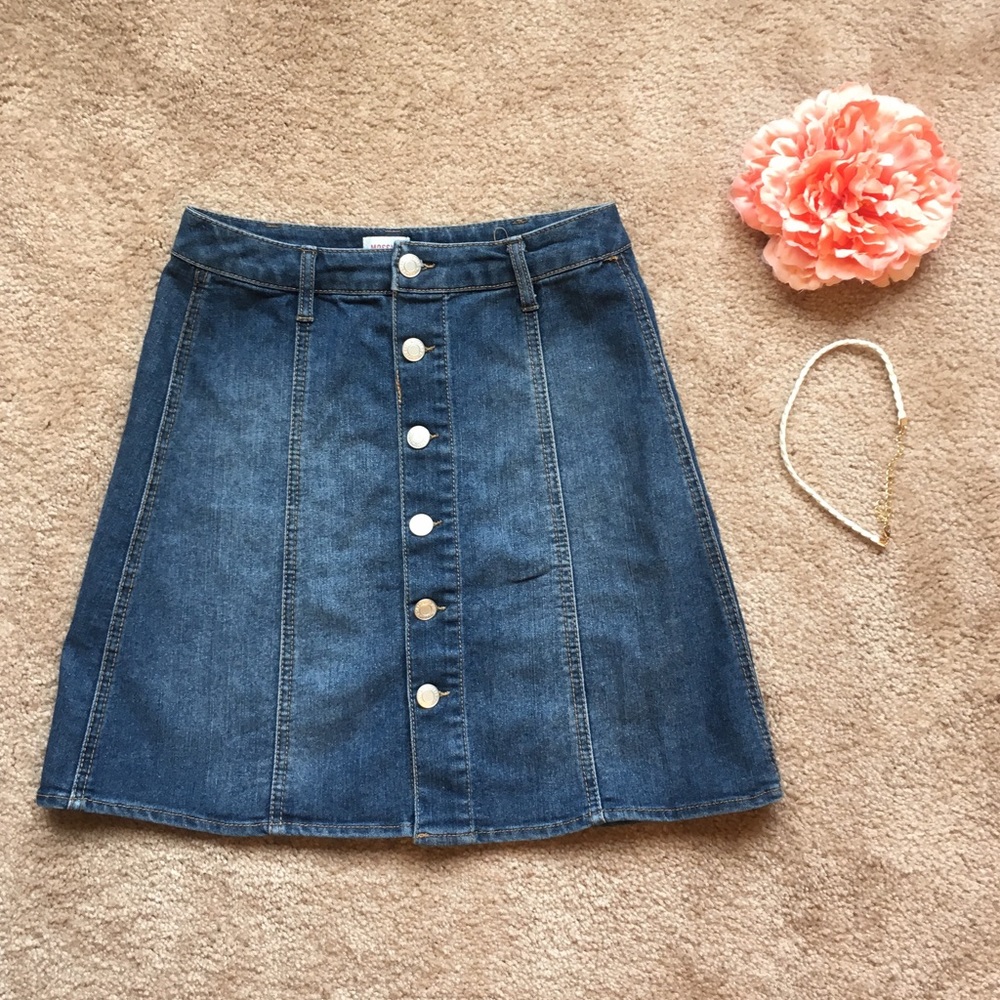 Mossimo Supply Co. Denim Jean Button Up Skirt - Picture 3 of 4