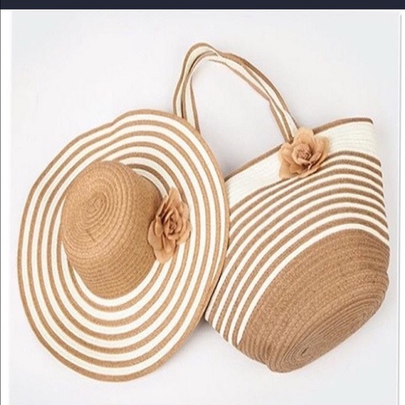 HOST PICK🎉Straw Floppy Hat and Bag. Sold as Set! - Picture 4 of 5