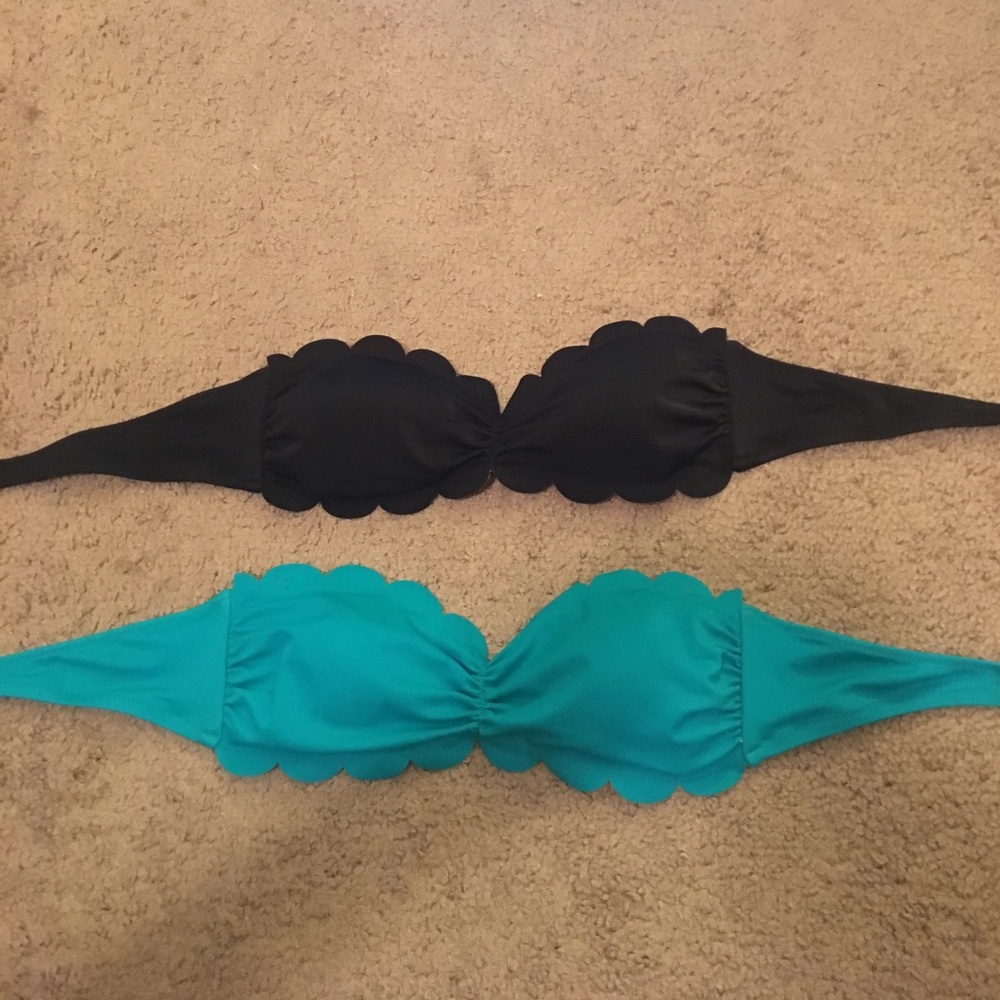 PINK- SCALLOPED BIKINI TOP SET