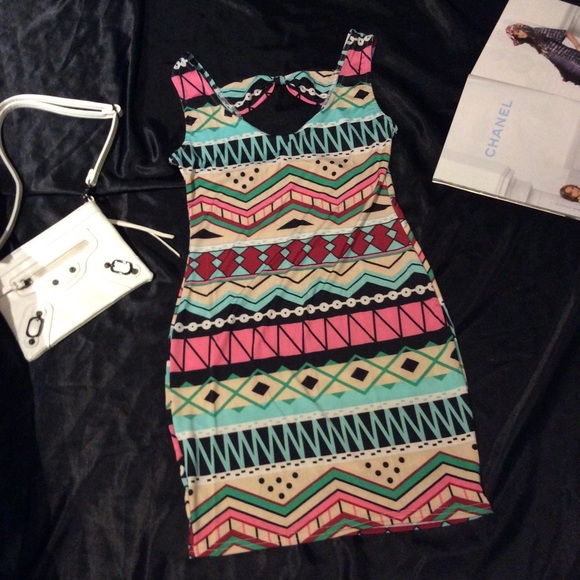 🌺 GYPSY TRIBAL DESIGN GIRL TEEN 21 DRESS BOHO MINI PETITE SMALL SUMMER BEACH - Picture 4 of 6