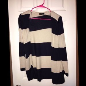 Navy & Tan Sweater from Macy's