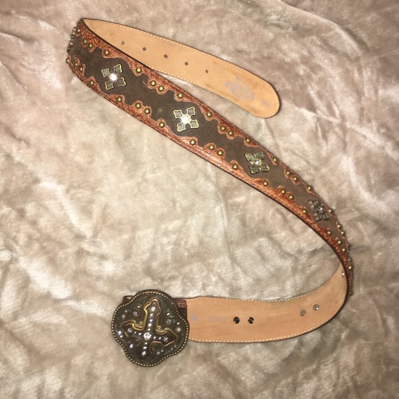 Justin boots leather bling cross belt - Picture 6 of 6