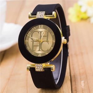Black Women Quartz Watch Silicone Black Women Quartz Watch Silicone