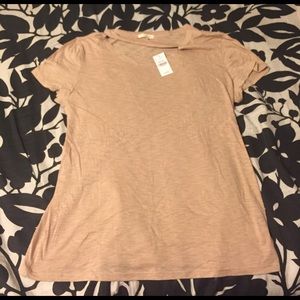 T shirt with asymmetric collar