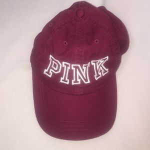 victoria's secret PINK maroon baseball hat