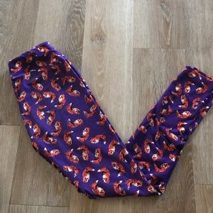 Lularoe Red Fox Leggings ECU
