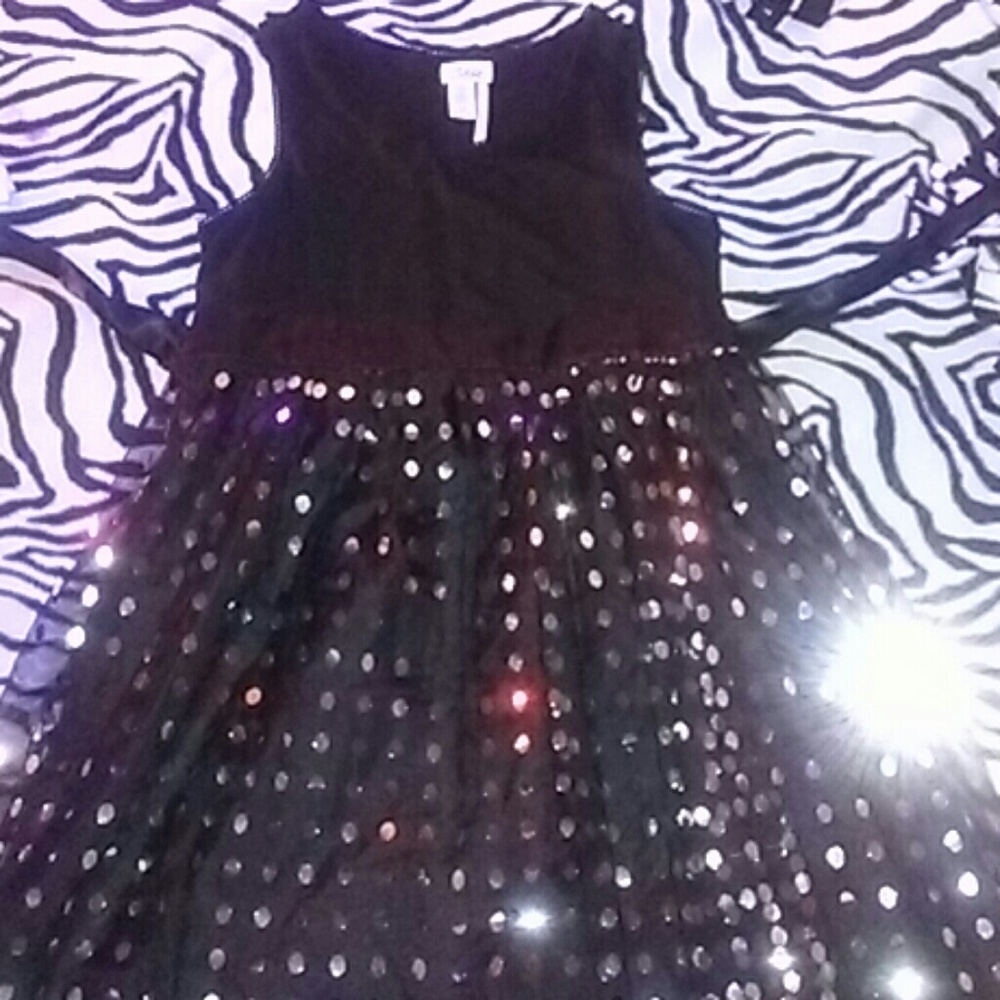 Justice Junior size Black and Sequin Lace dress