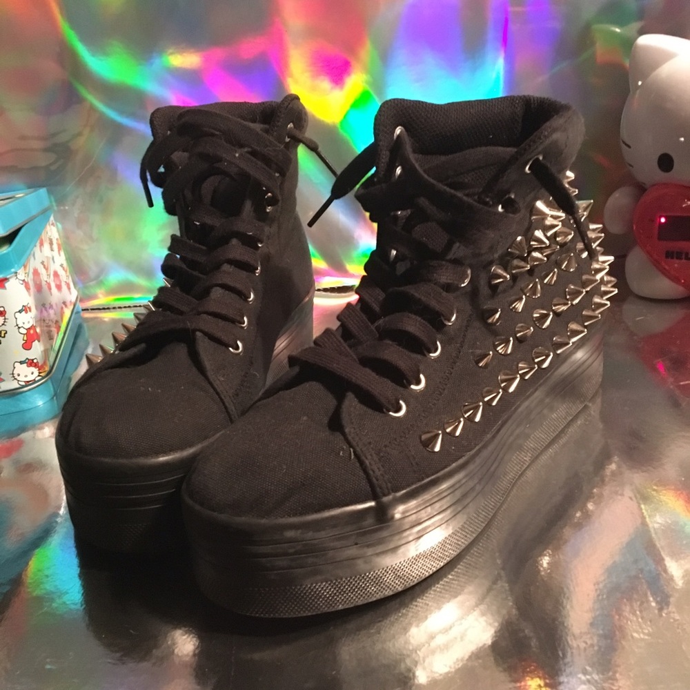 JC Play Black Studded Platform High Tops