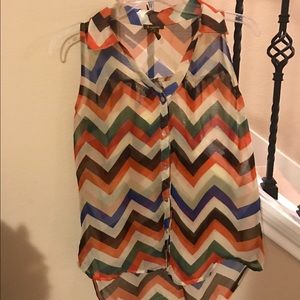 Chevron print tank top.