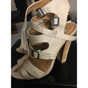 Solana Cream Peep Heels