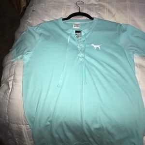 Brand new aqua Victoria's Secret shirt