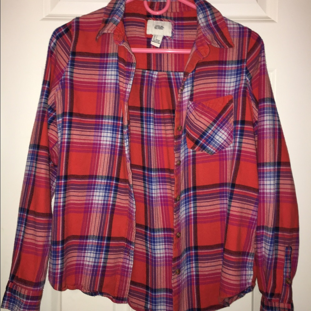 pink tone flannel shirt!