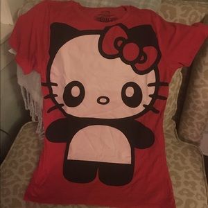 Red hello kitty panda top!