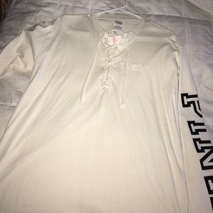 Brand new Victoria's Secret lace up shirt