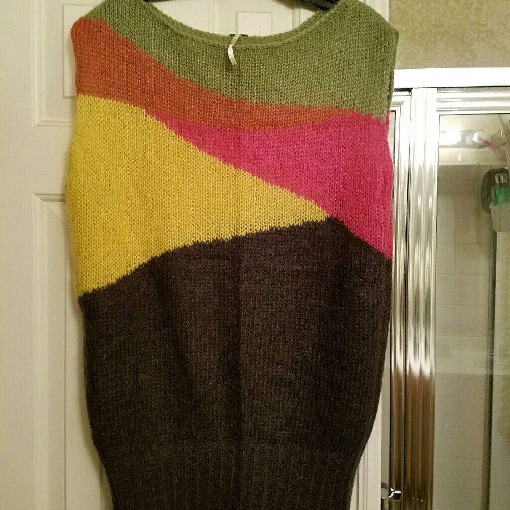 Free People sleeveless long sweater