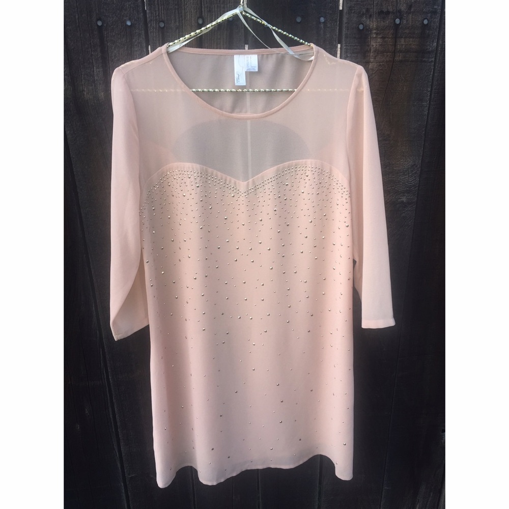 Nude Embellished Dress
