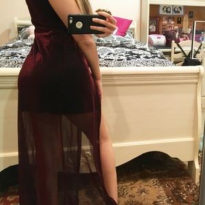 Vampy glittery dress (short covered w/ long)