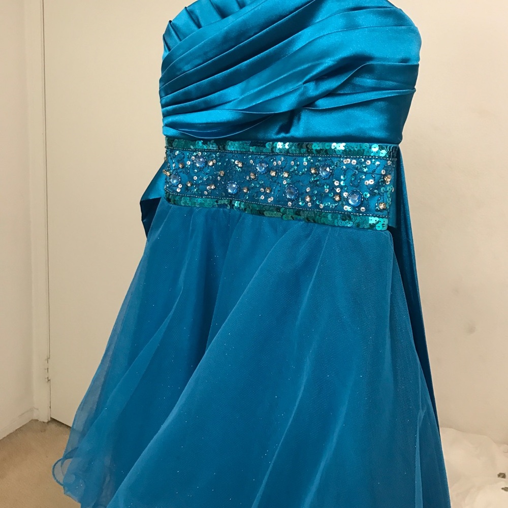 Short Turquoise Prom Dress