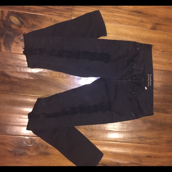 Black/ ripped bebe jeans - Picture 1 of 1