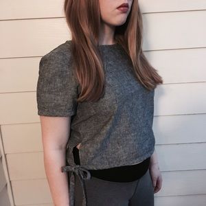 🎉SALE TODAY ONLY🎉Madewell side-tie shirt