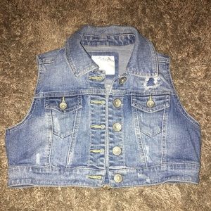 Justice denim vest👖