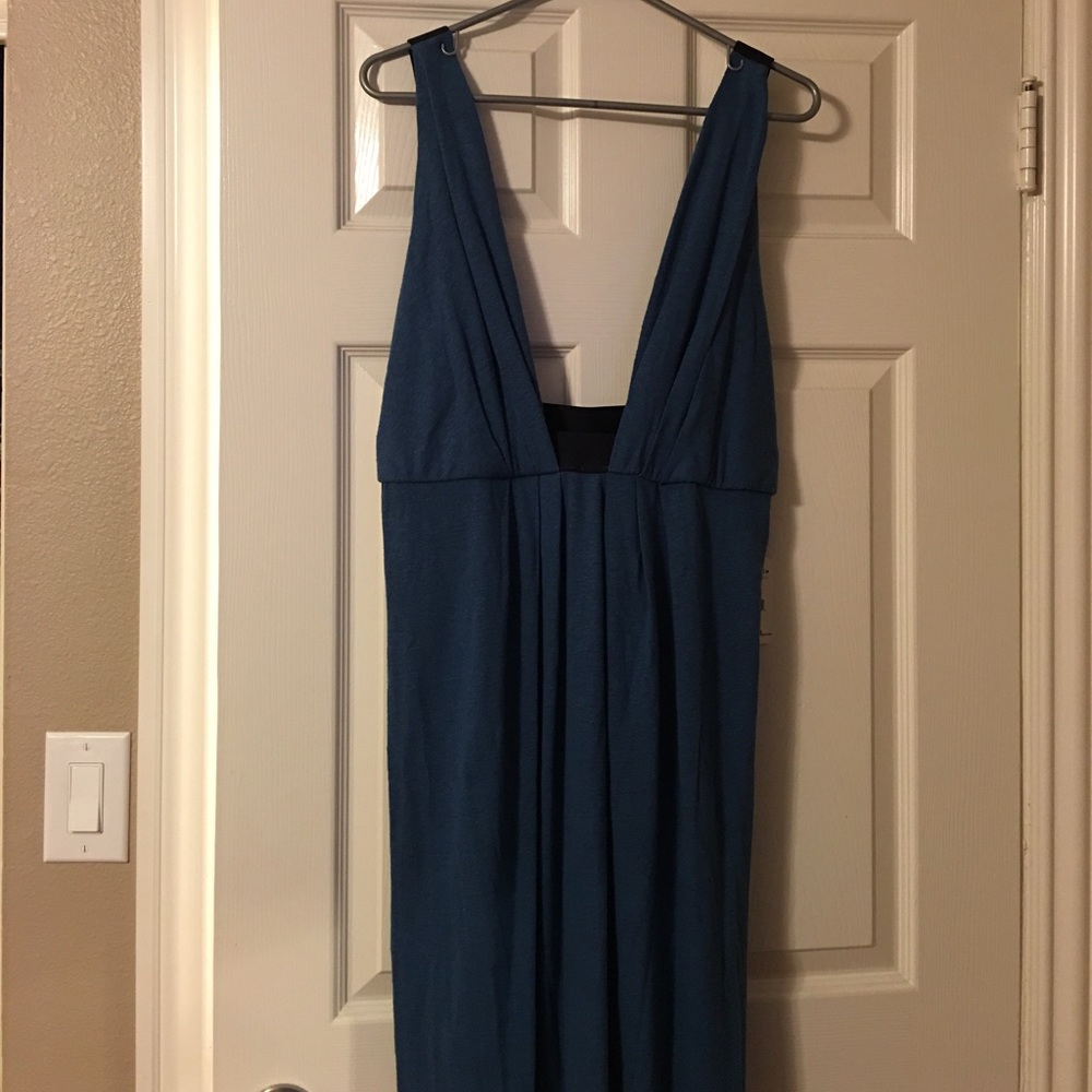 🎉🎉 Free People Blue Nile Heidi Plunge Boho Maxi - Picture 4 of 7