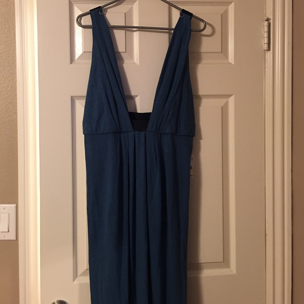 🎉🎉 Free People Blue Nile Heidi Plunge Boho Maxi - Picture 5 of 7