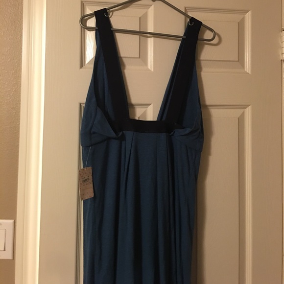 🎉🎉 Free People Blue Nile Heidi Plunge Boho Maxi - Picture 6 of 7