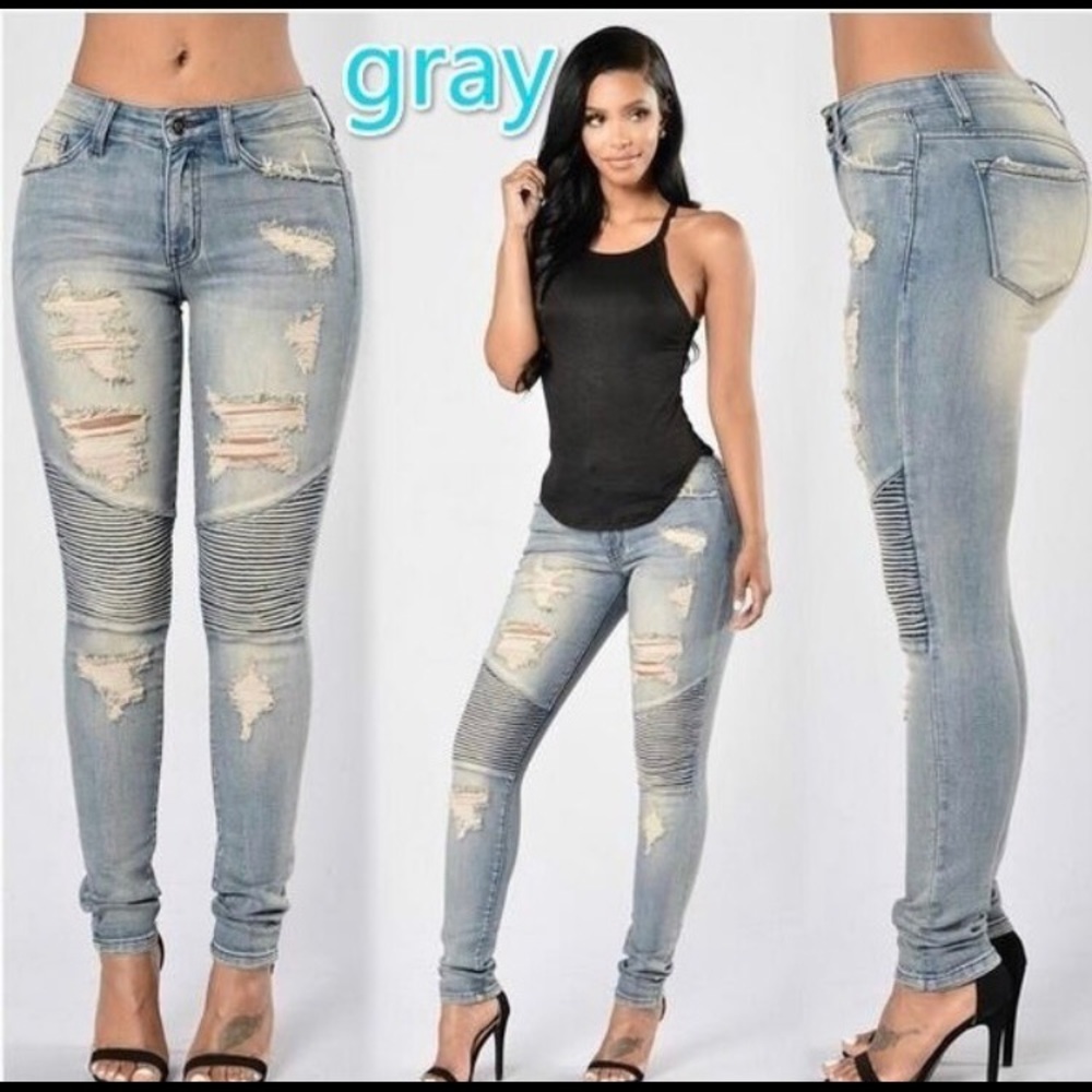 Gray Jeans-Large