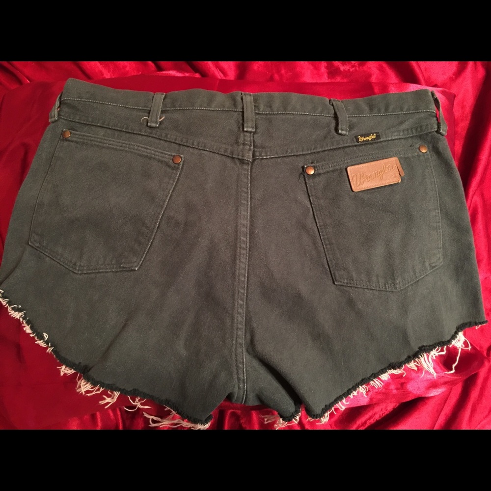 Forest Green High-Waisted cut off shorts