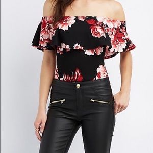 Charlotte Russe Floral Bodysuit