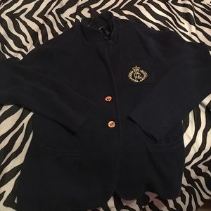 Navy Blue Polo Ralph Lauren Cardigan/Blazer
