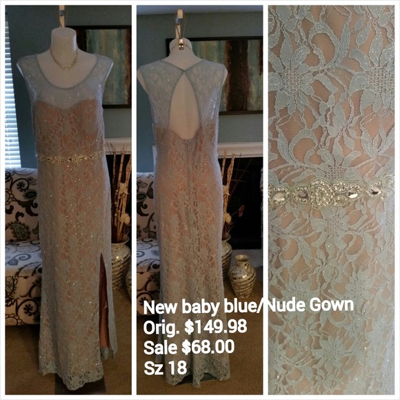 🌸3XHP🌸 BEAUTIFUL BABY BLUE GOWN - Picture 2 of 5