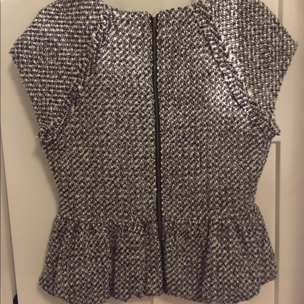 tweed, peplum top - Picture 3 of 4