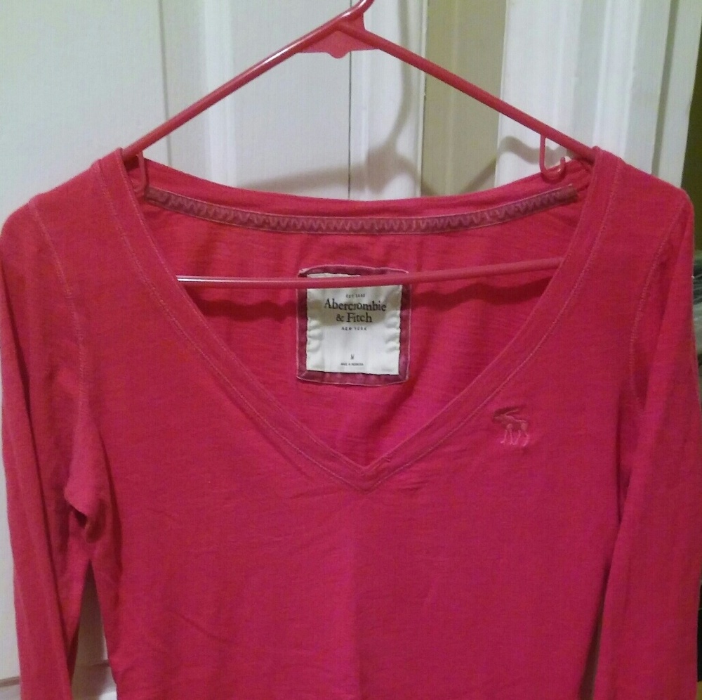A & F Long Sleeve V Neck
