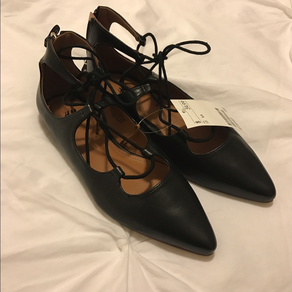 H&M lace up flats