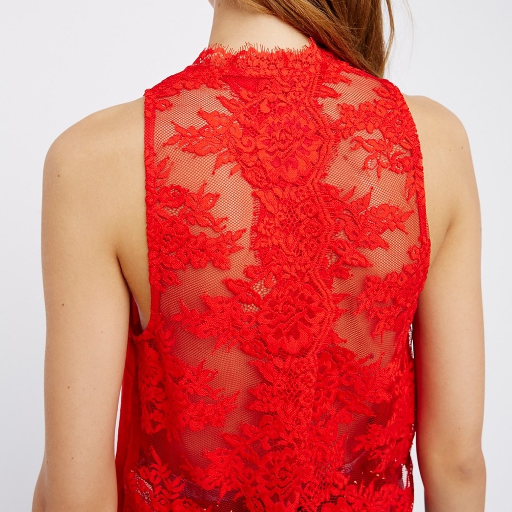 Free People Lace Open Back Festival Top (NWT)(S)
