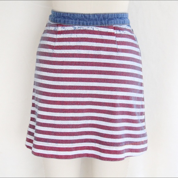 American Flag Denim Skirt - Picture 2 of 6
