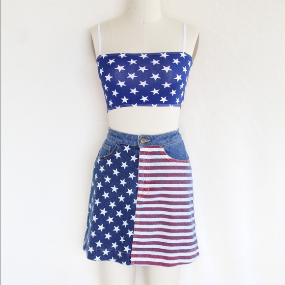 American Flag Denim Skirt - Picture 6 of 6