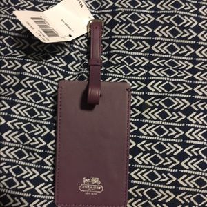 Coach Purple Luggage Tag NWT