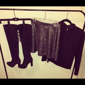 Gold Shimmered Skirt