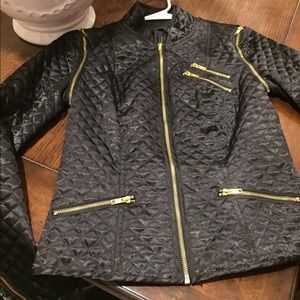 Quilted Jacket/Vest black with gold accents