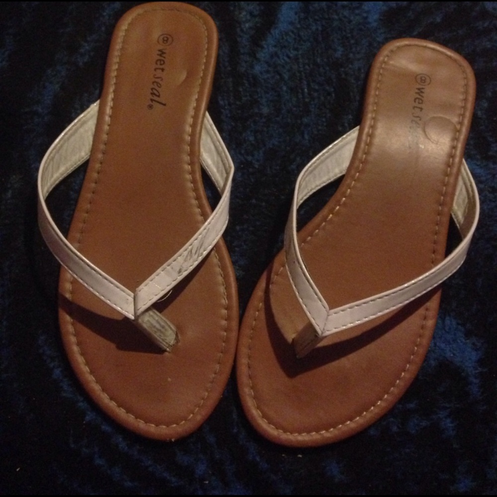 White Flip Flops