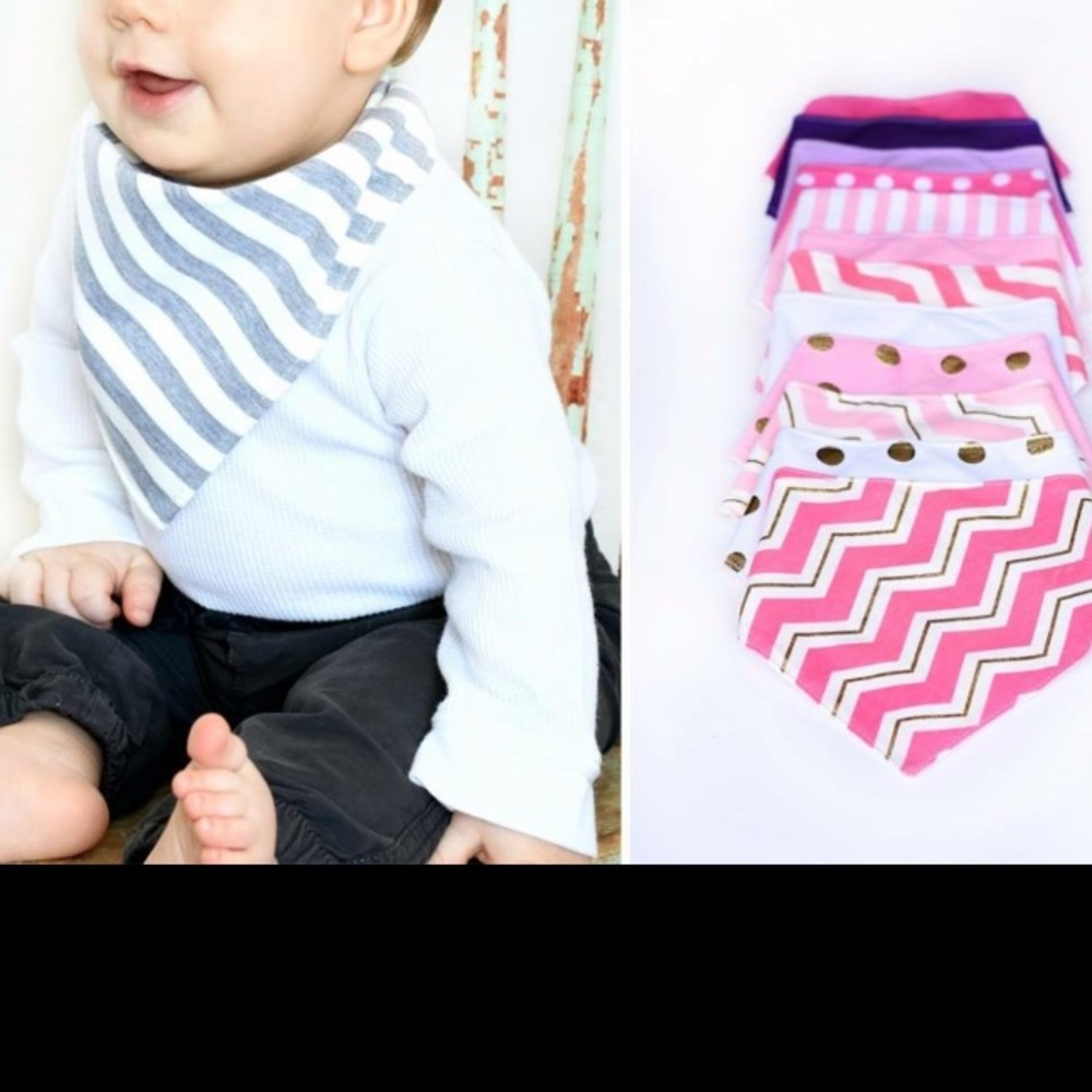 Droll Prof Bandana Bibs w/ Snap Backs 3 for $15