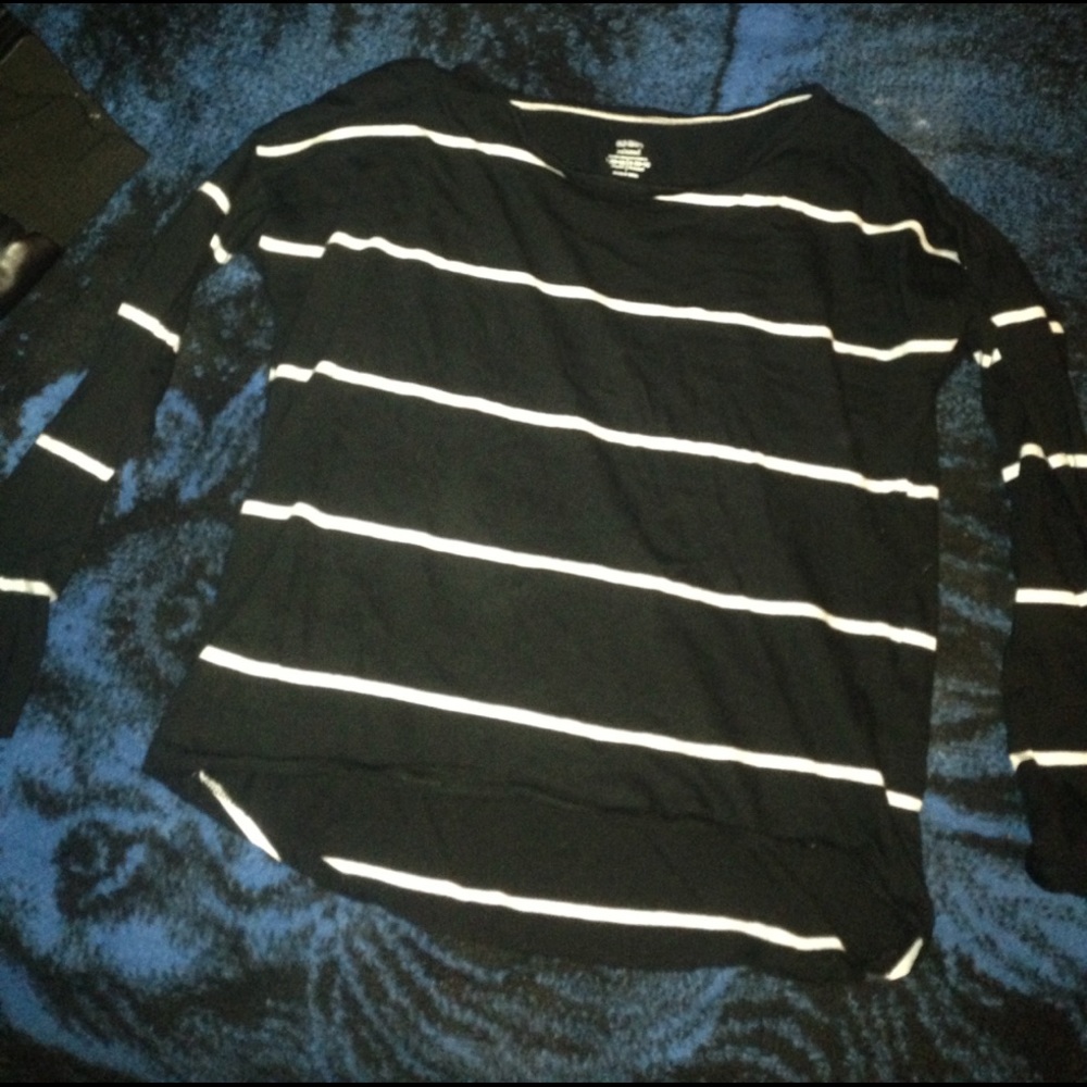 Cute Stripped Long Sleeve Striped Tee