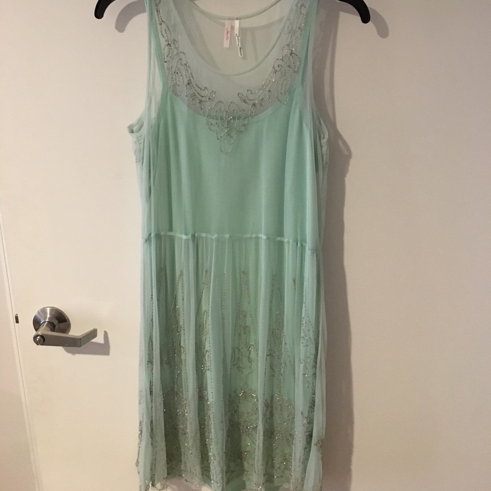 Blue Dress with built in slip