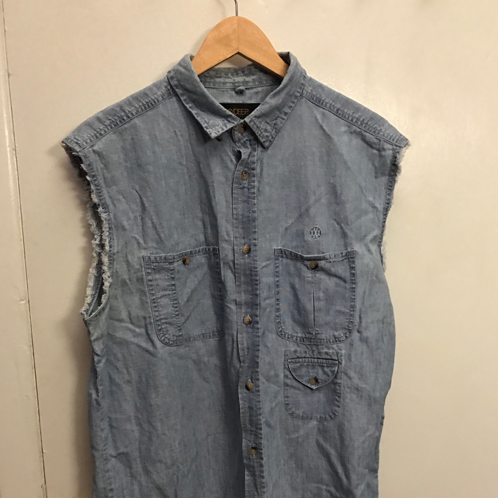 Sleeveless Denim Shirt