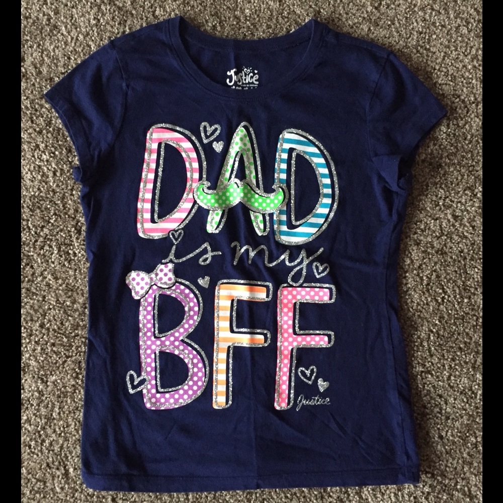 Justice "Dad is My BFF" sparkly t-shirt