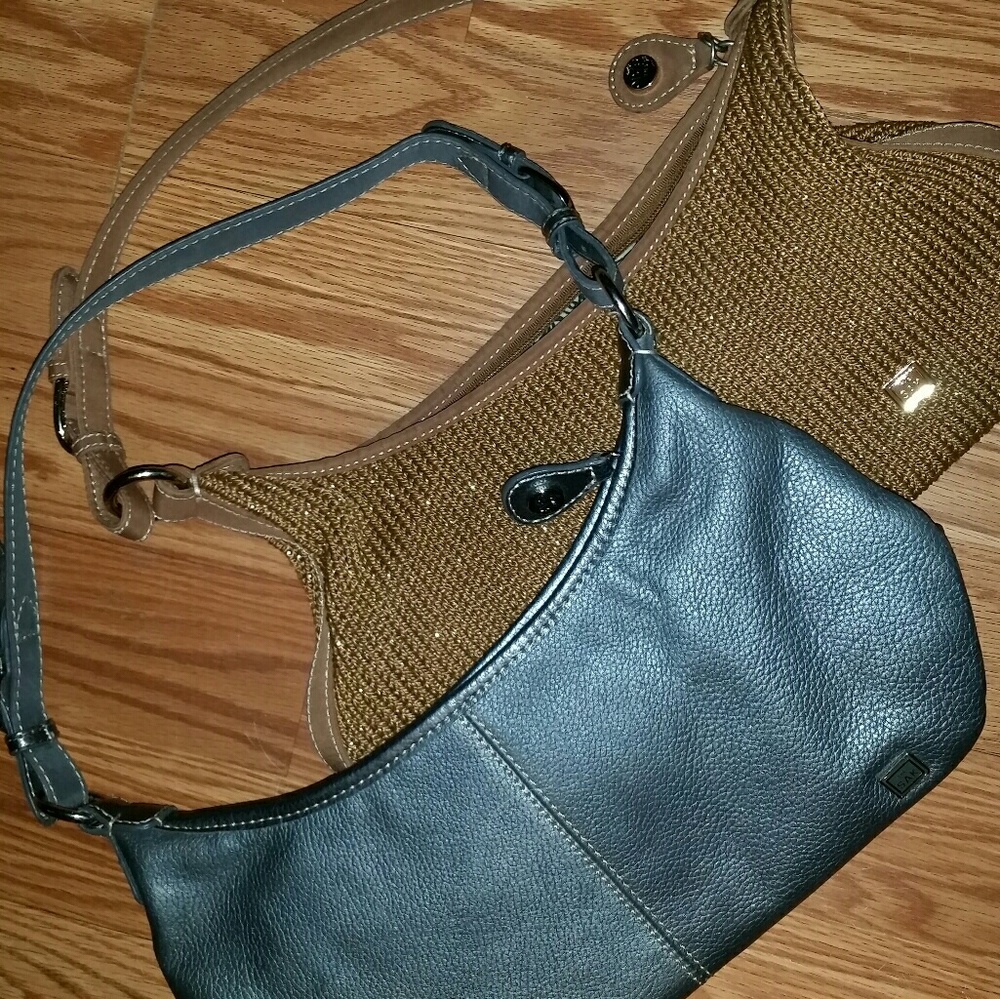 The Sak Gold Shoulder Bag - Pewter is Sold