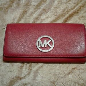 Red Michael Kors wallet